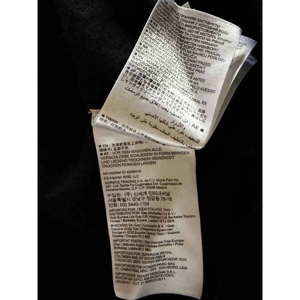 Banana Republic Men's Black Wool Blend Sweater Sz L 1/4 Zip & Snap Pullover‎